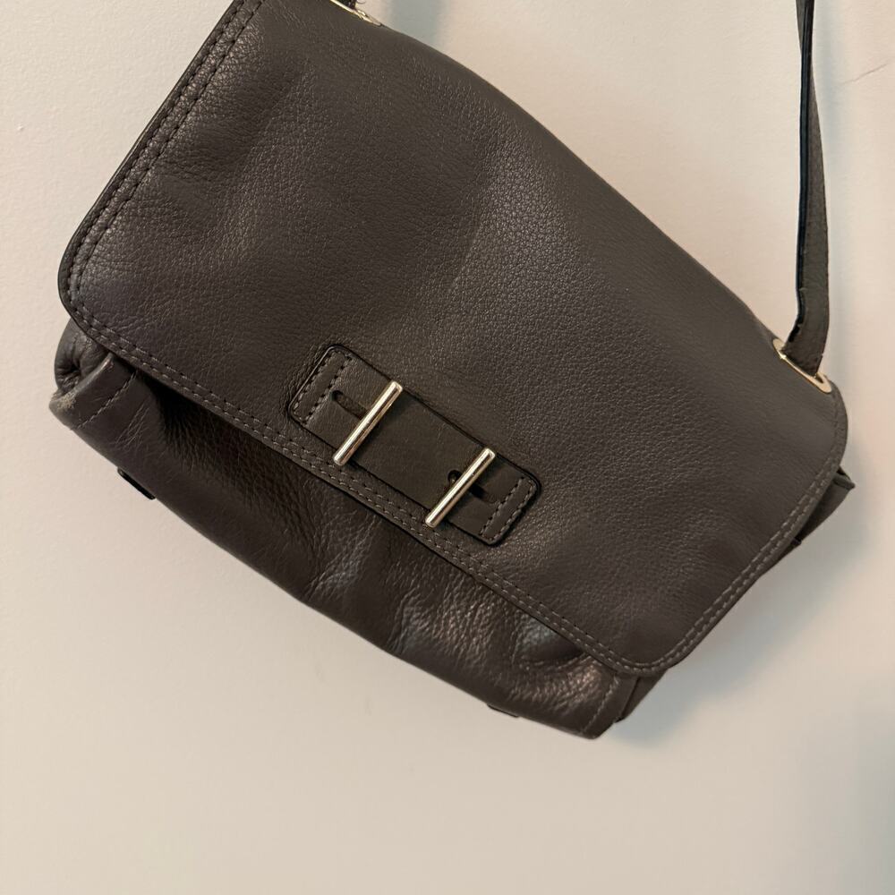 Vince Camuto Dark Gray Leather Crossbody Purse